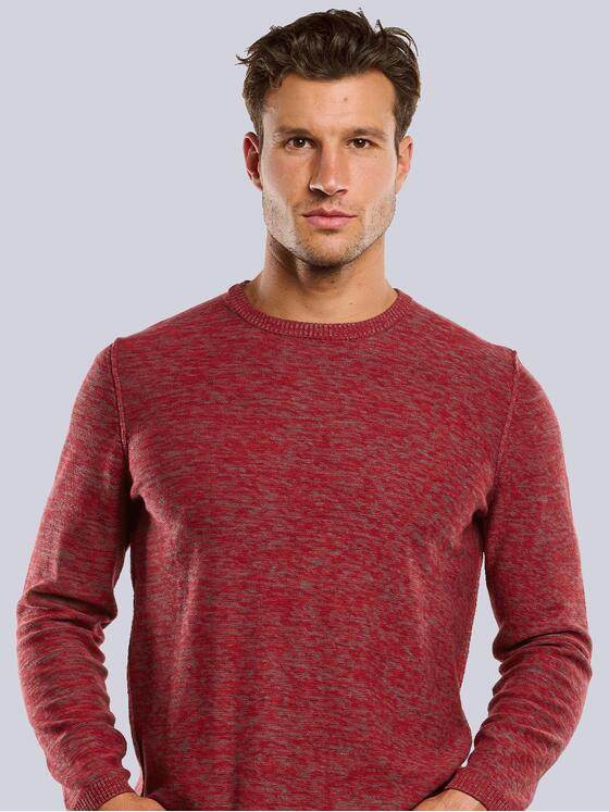 engbers Herren Pullover meliert Feuerrot 33939