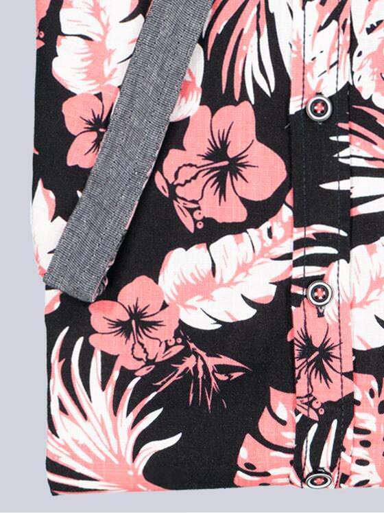 engbers Herren Kurzarm-Hemd gemustert Hellrot 38876