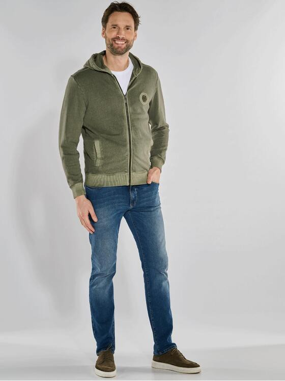 engbers Herren Sweatjacke mit Kapuze Grün 36335