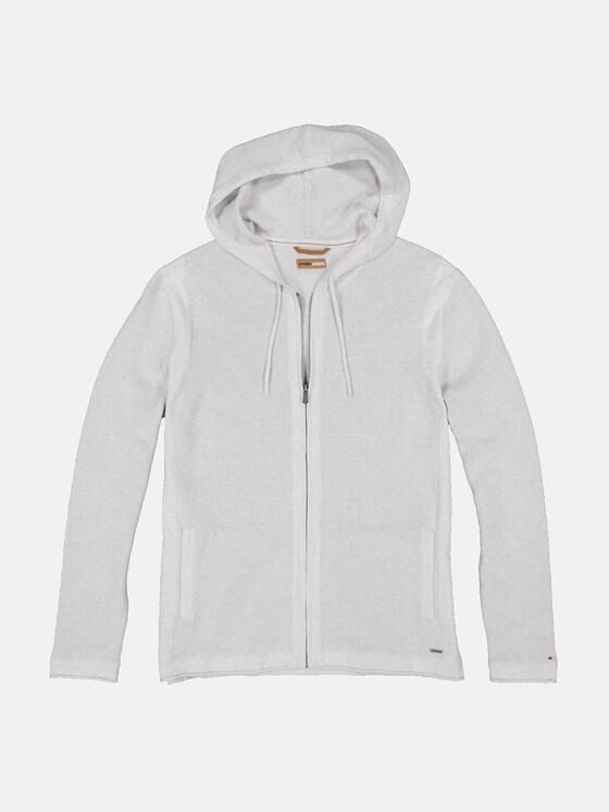 emilio adani Herren Strickjacke strukturiert Beige 34317