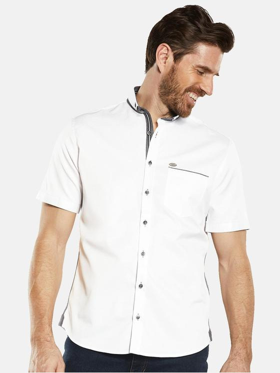 engbers Herren Kurzarm-Hemd mit Stehkragen Reinweiss 34750