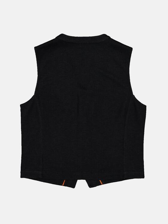 emilio adani Herren Sakko-Weste slim fit Schwarz 35264