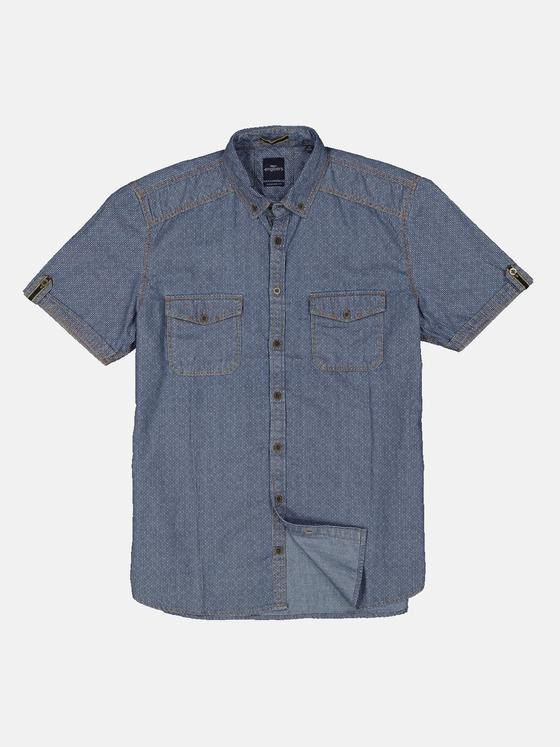 engbers Herren Kurzarm-Hemd regular Blau 34971
