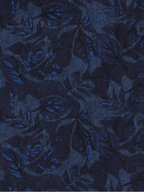 emilio adani Herren Langarm-Hemd mit Floralprint Blau 32288