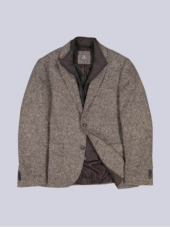 ENGBERS GERMANY Herren Sakko mit heraustrennbarem Inlet Dunkelbraun 39511