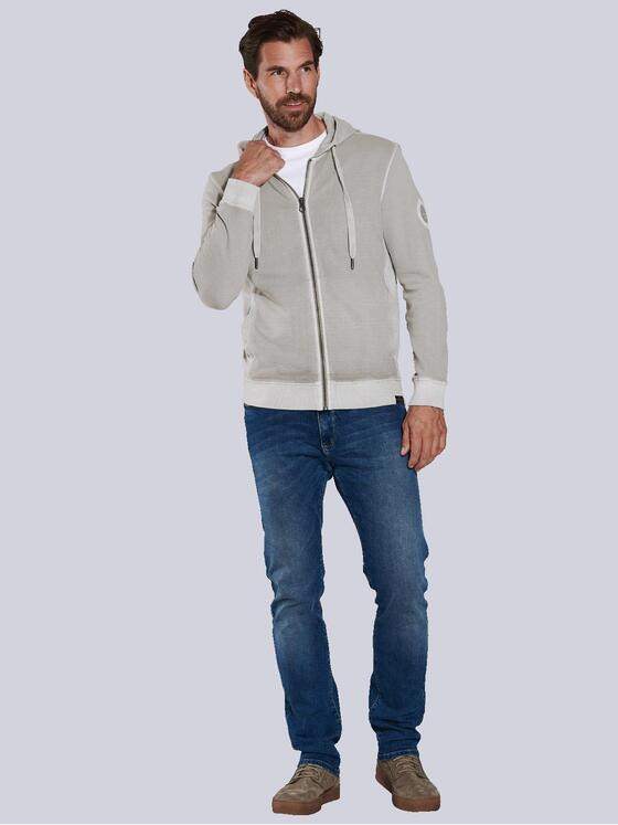 engbers Herren Sweatjacke mit Kapuze Silbergrau 36065