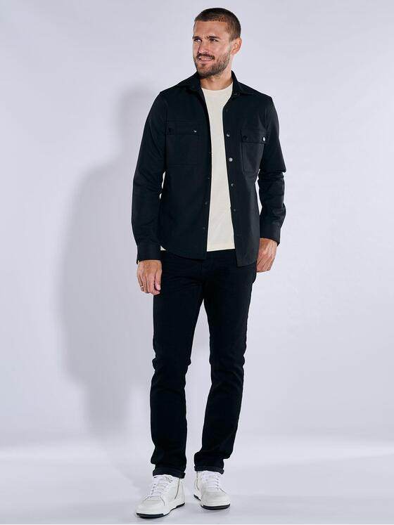 emilio adani Herren Overshirt uni Schwarz 37279
