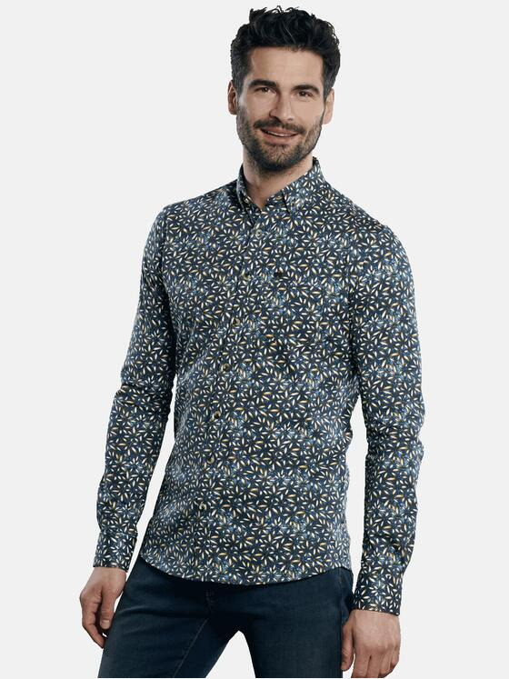 engbers Herren Hemd langarm Saphirblau 31697