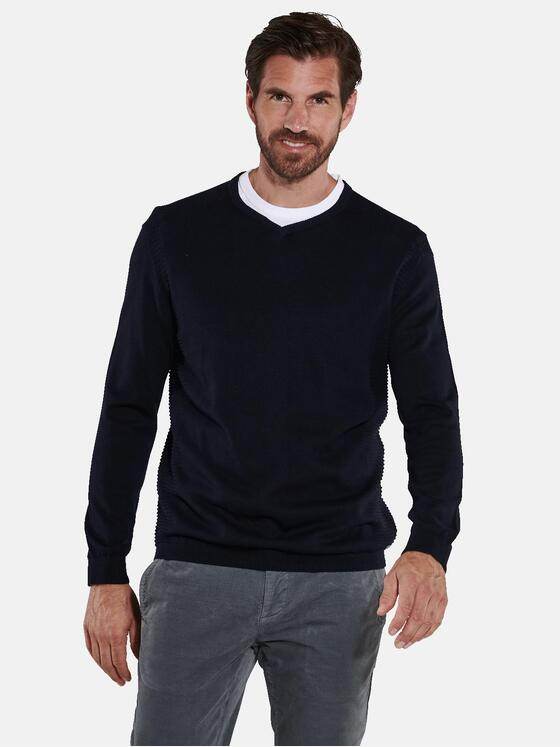 engbers Herren Pullover uni Blau 35849
