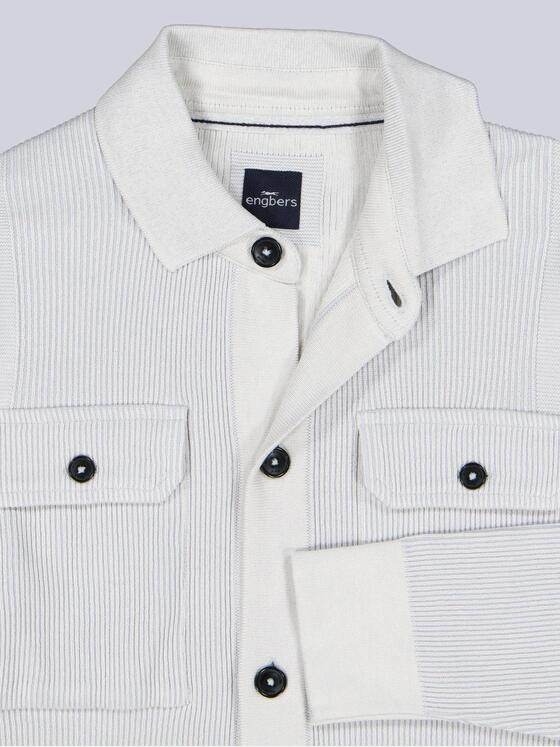 engbers Herren Modisches Strick Overshirt Silbergrau 40479