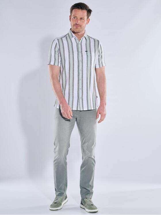 engbers Herren Luftiges Leno-Baumwollhemd Hellgruen 40301