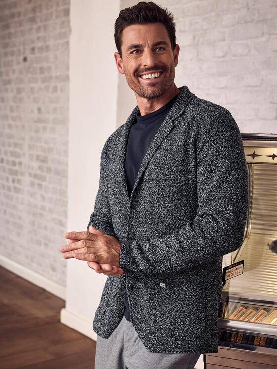 engbers Herren Stricksakko Schwarz 39973