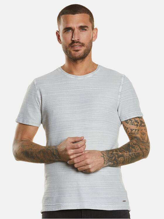 emilio adani Herren T-Shirt strukturiert Grau 34309