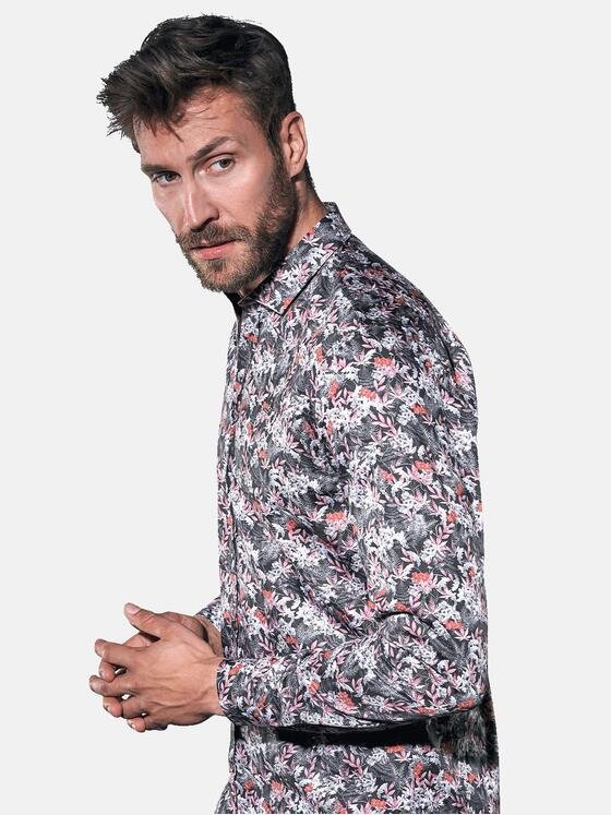 emilio adani Herren Individuelles Langarmhemd Rot 30908
