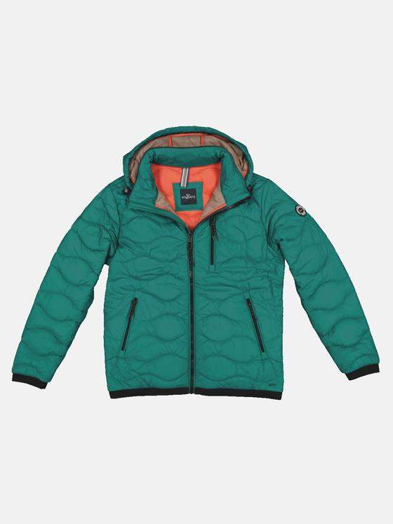 engbers Herren Steppjacke mit abnehmbarer Kapuze Petrol 33290