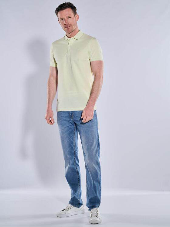 ENGBERS GERMANY Herren Polo-Shirt aus Pima-Baumwolle Hellgelb 38554