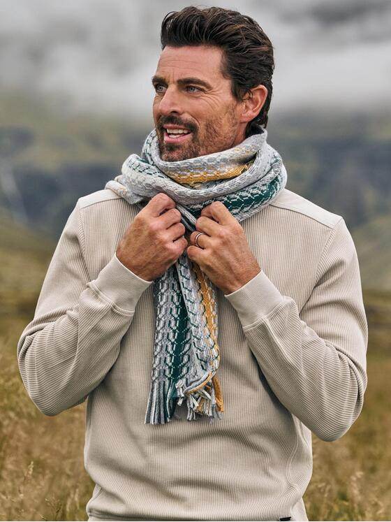 engbers Herren Sweatshirt mit Stehkragen Beige 39687