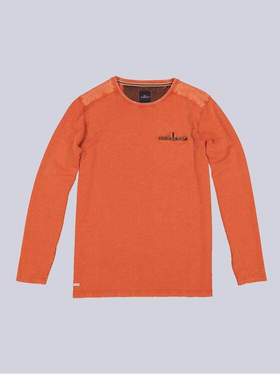 engbers Herren Langarm-Shirt strukturiert Orange 34164