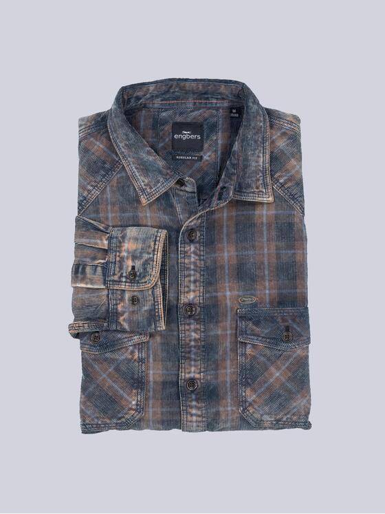engbers Herren Langarm-Hemd kariert Orange 35654