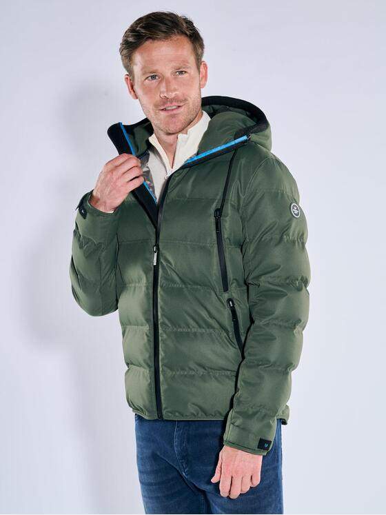 ENGBERS GERMANY Herren Steppjacke mit Funktionsdetails Gruen 39366