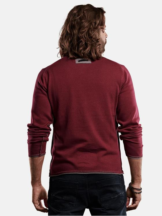 emilio adani Herren sportiver Pullover in dezenter Zweifarbigkeit Violett 28941
