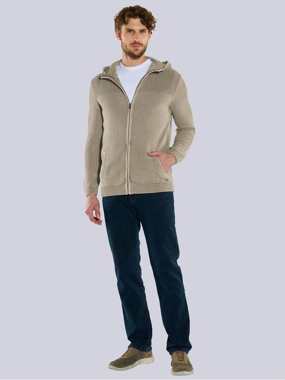 engbers Herren Strickjacke strukturiert Beige 36317