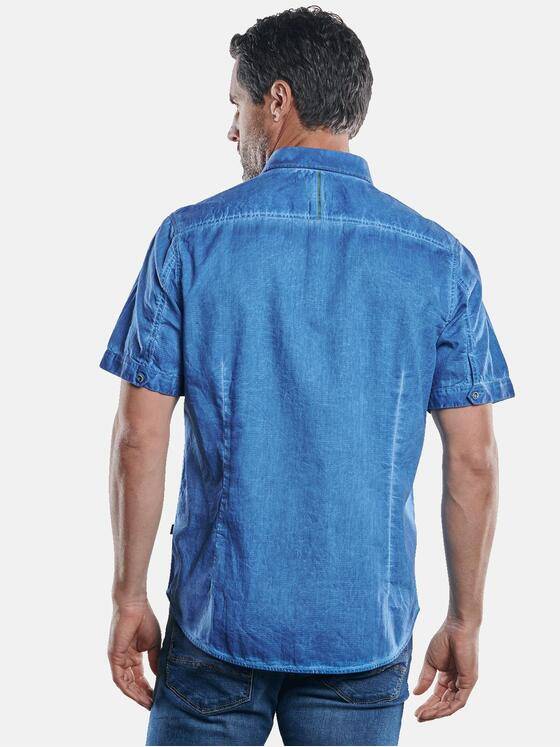 engbers Herren Hemd mit Waschungen Tuerkis 29940