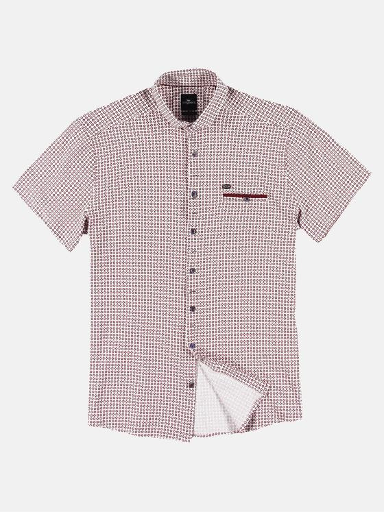 engbers Herren Super softes Piqué Halbarmhemd Karminrot 29881