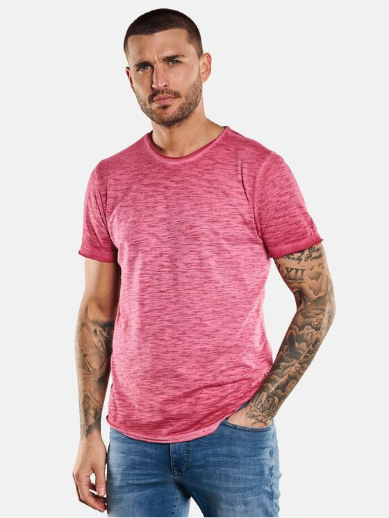 emilio adani Herren T-Shirt gestreift Violett 33024