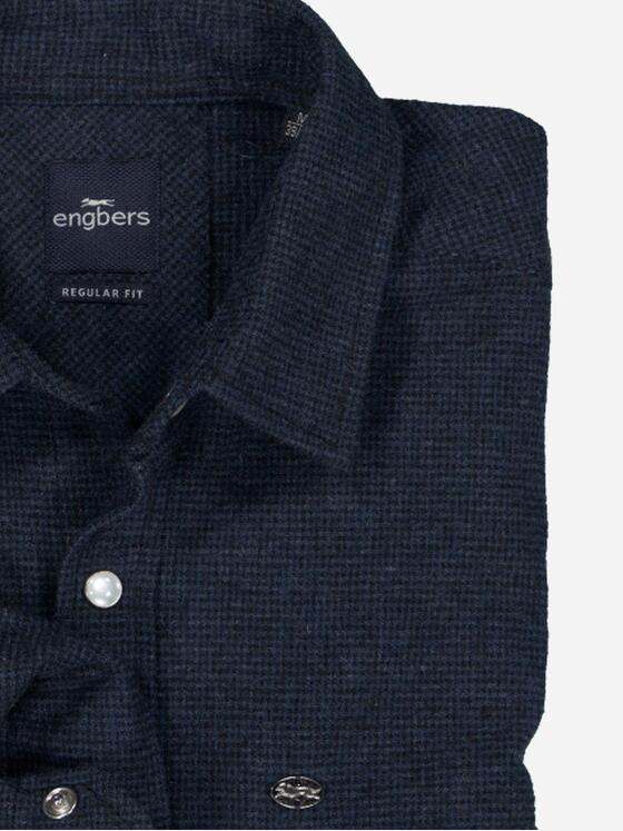 engbers Herren Overshirt uni Saphirblau 37759