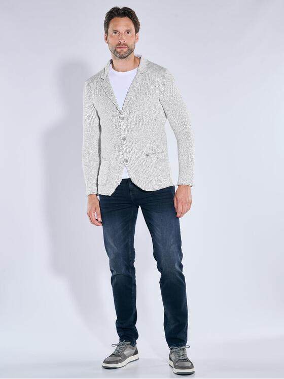 engbers Herren Strick-Sakko strukturiert Naturweiss 39627