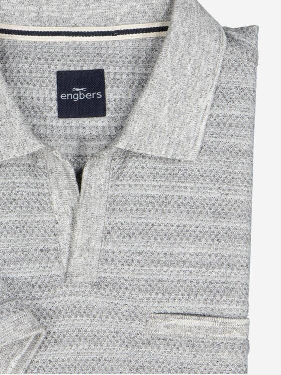 engbers Herren Polo-Shirt strukturiert Grau 37136
