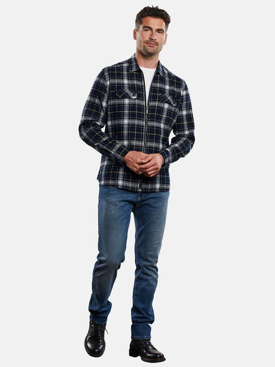 engbers Herren Langarm-Hemd kariert Marineblau 32280