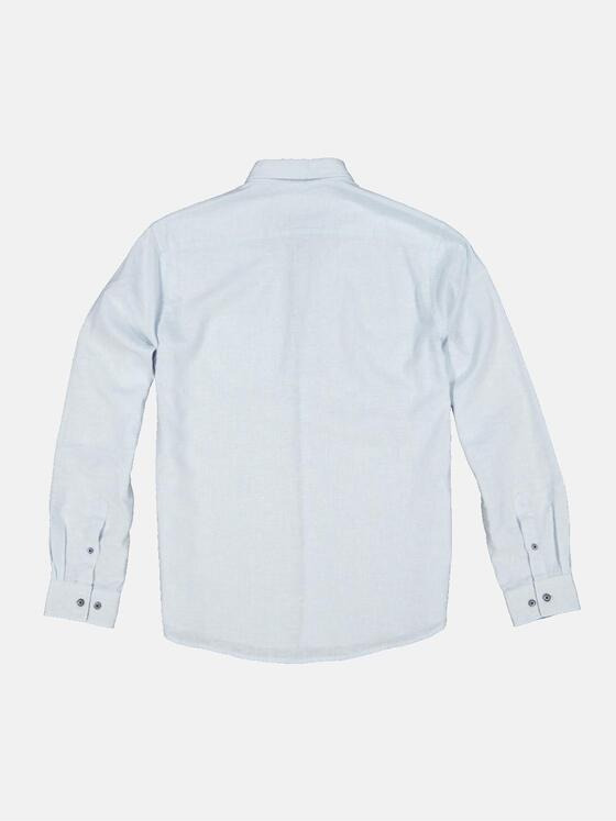 engbers Herren Langarm-Hemd mit Leinenanteil Blau 34462