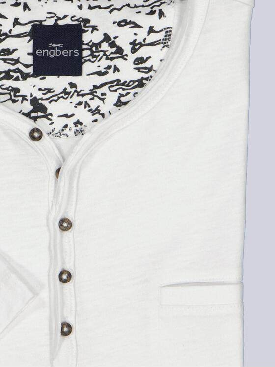 engbers Herren Henley-Shirt "My Favorite" regular Reinweiss 34405