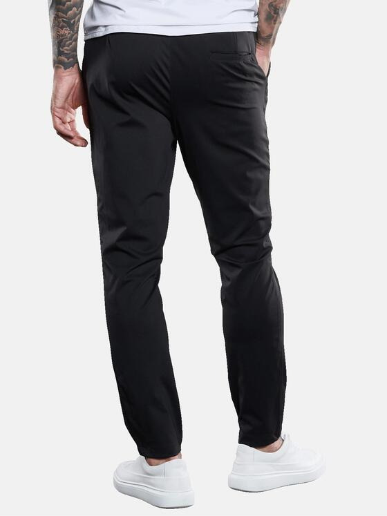 emilio adani Herren Anzug-Hose mit Kordelzug Schwarz 32738