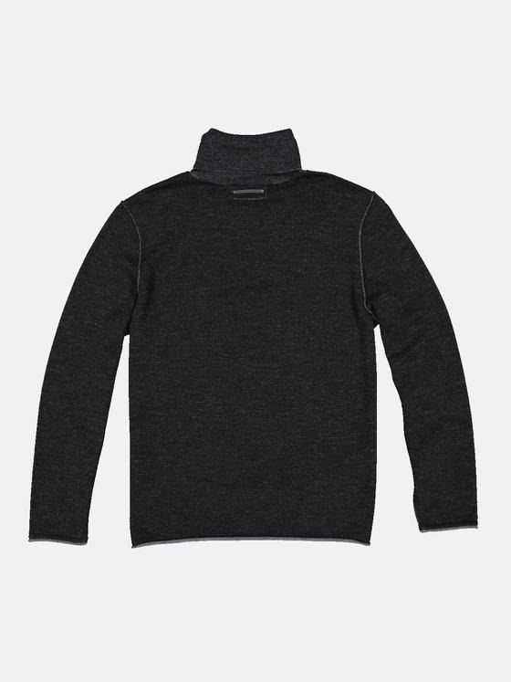 emilio adani Herren Rundhals Pullover Schwarz 33847