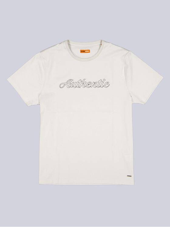emilio adani Herren T-Shirt aus Pima-Baumwolle Beige 38686