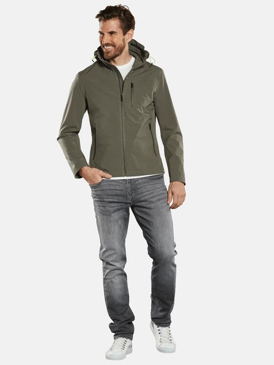 ENGBERS GERMANY Herren Funktionsjacke mit abnehmbarer Kapuze Grün 34492