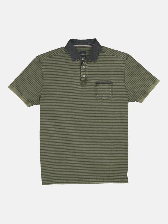 engbers Herren Polo-Shirt gestreift Grün 35052