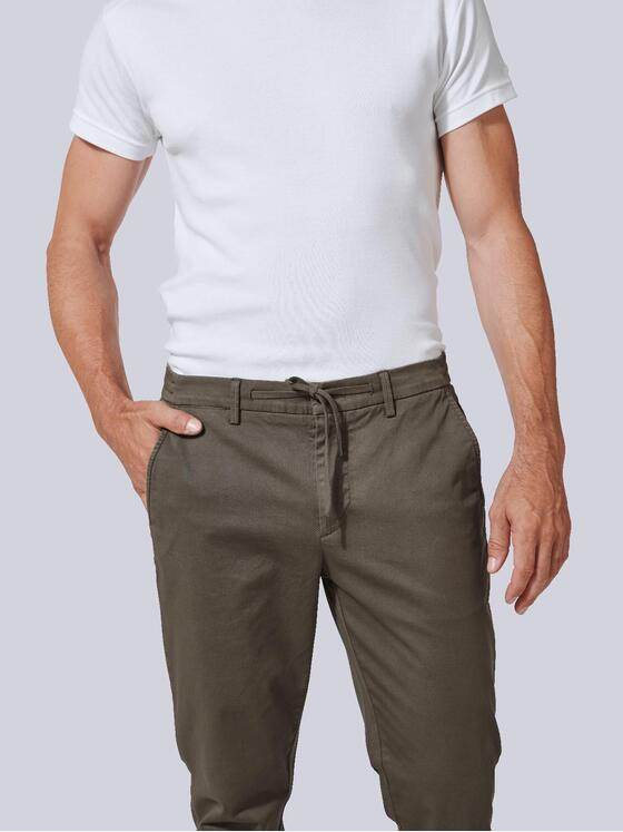 engbers Herren Chino mit Tunnelzug Grün 35224