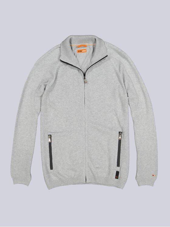 emilio adani Herren Cardigan uni Grau 35321