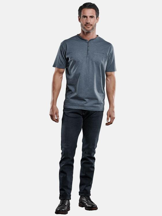 engbers Herren Henley T-Shirt Marineblau 28911