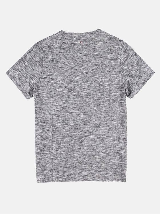 emilio adani Herren Rundhals T-Shirt Schwarz 30929