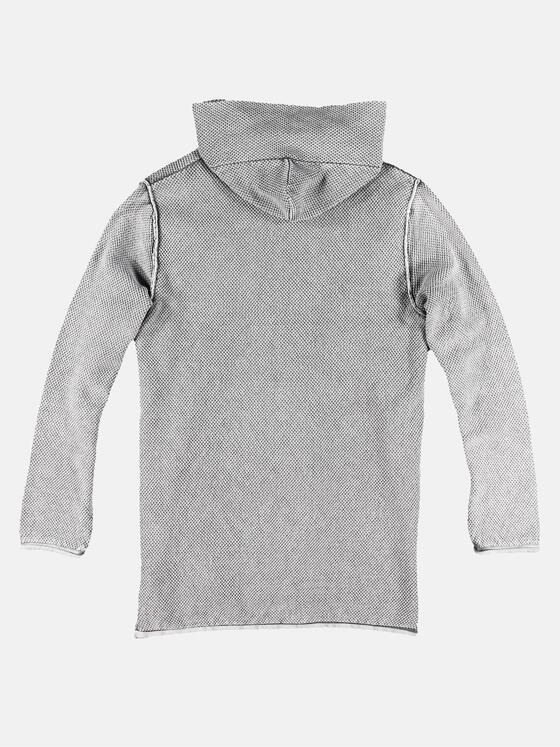 emilio adani Herren Lässige Strickjacke mit Kapuze Grau 30887