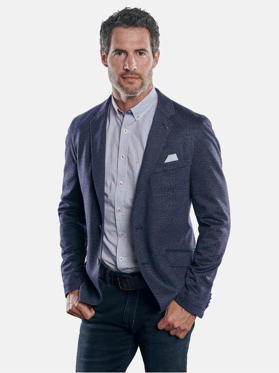 engbers Herren Sportives Karo-Sakko Saphirblau 30221