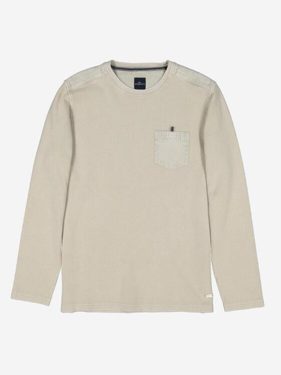 engbers Herren Langarm-Shirt strukturiert Beige 37736