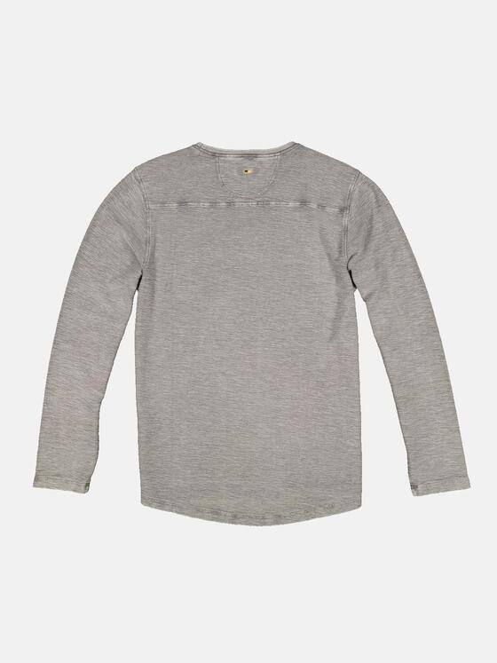emilio adani Herren Langarm-Shirt strukturiert Grau 33742
