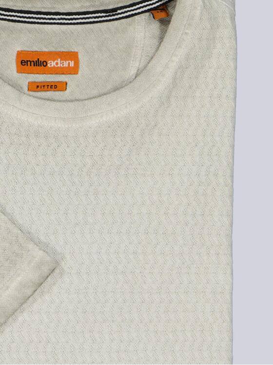 emilio adani Herren T-Shirt strukturiert Beige 38624