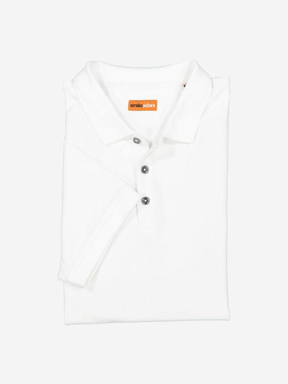 emilio adani Herren Polo-Shirt strukturiert Weiß 36978